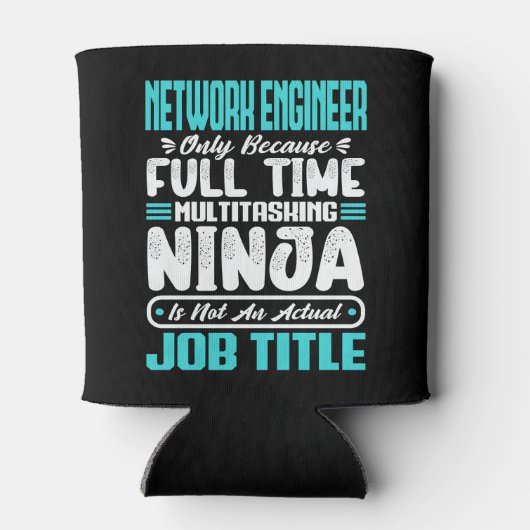 Grappig Netwerk Engineer Functie Titel Beroep Vaar Blikjeskoeler (Achterkant)