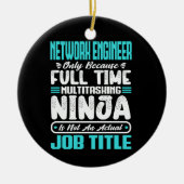 Grappig Netwerk Engineer Functie Titel Beroep Vaar Keramisch Ornament (Voorkant)
