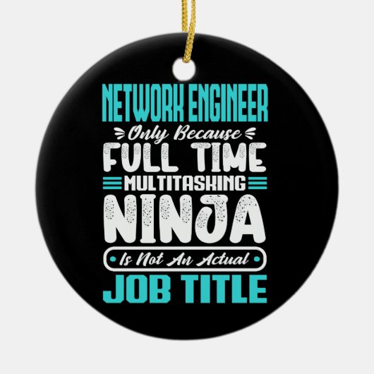 Grappig Netwerk Engineer Functie Titel Beroep Vaar Keramisch Ornament (Voorkant)