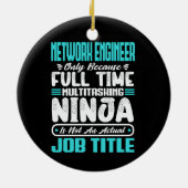 Grappig Netwerk Engineer Functie Titel Beroep Vaar Keramisch Ornament (Achterkant)