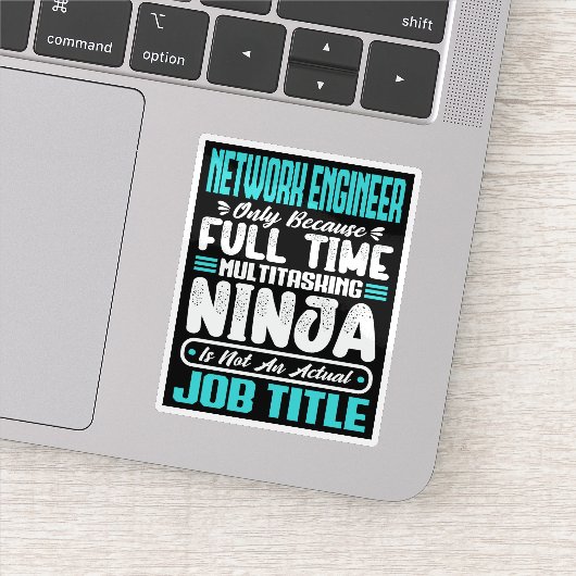 Grappig Netwerk Engineer Functie Titel Beroep Vaar Sticker (Detail)