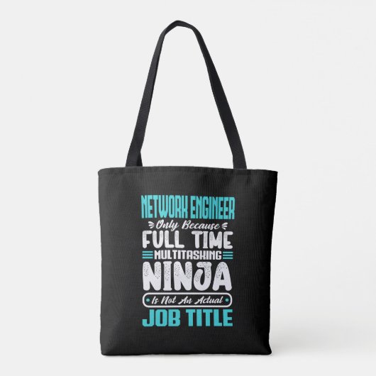 Grappig Netwerk Engineer Functie Titel Beroep Vaar Tote Bag (Achterkant)