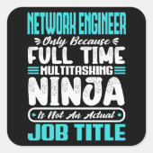 Grappig Netwerk Engineer Functie Titel Beroep Vaar Vierkante Sticker (Voorkant)