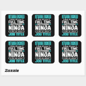 Grappig Netwerk Engineer Functie Titel Beroep Vaar Vierkante Sticker (Vel)