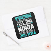 Grappig Netwerk Engineer Functie Titel Beroep Vaar Vierkante Sticker (Envelop)