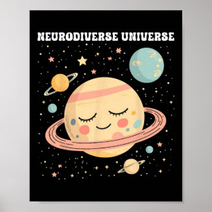 Grappig Neurodivers Heelal Sped Leraar Autisme Bew Poster