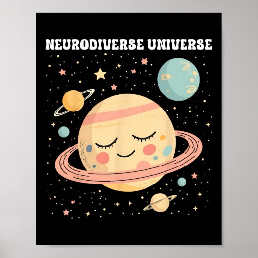 Grappig Neurodiverse Universum Snelheid Leraar Aut Poster (Voorkant)