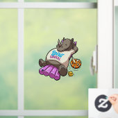 Grappig neushoorn geest dierlijk zwembad party Car Raamsticker (Huis)