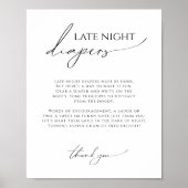 Grappig Neutraal Late Night Luiers Teken Poster (Voorkant)