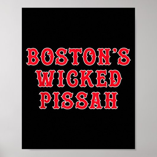 Grappig New England Bostons Slecht Ah Poster (Voorkant)