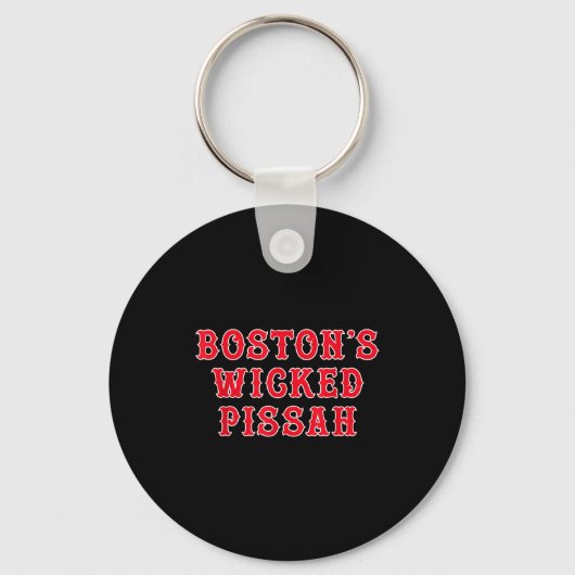 Grappig New England Boston's Wicked Ah Sleutelhanger (Voorkant)