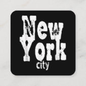 Grappig New York City Vierkante Visitekaartje (Achterkant)