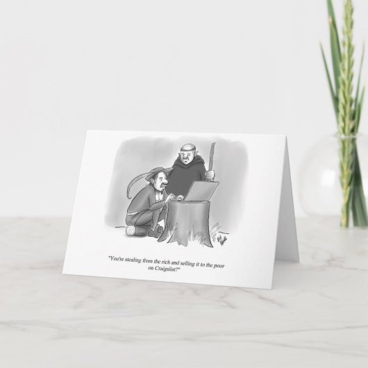 Grappig New Yorker Style Blank Wenskaart Kaart (Voorkant)