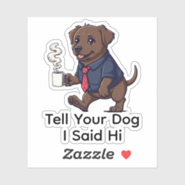 Grappig Newfoundland Honden Zakelijke Koffie Sticker