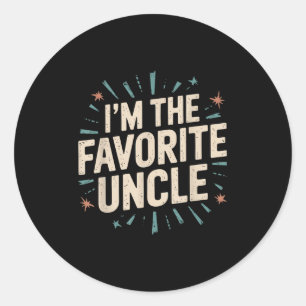 Grappig nichtje neefje cool oom in de favoriete oo ronde sticker