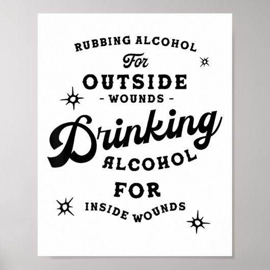 Grappig Nick Miller Citat Shirt_ Alcohol Graffiti Poster (Voorkant)