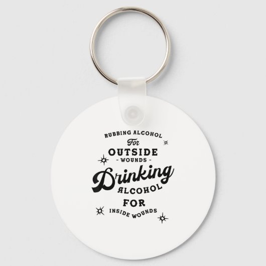Grappig Nick Miller Citat Shirt_ Alcohol Grappig N Sleutelhanger (Voorkant)