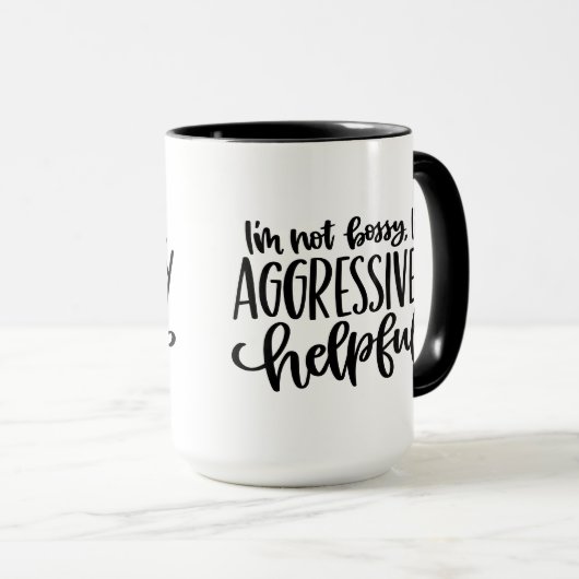 Grappig, niet bazig mok (Voorkant rechts)