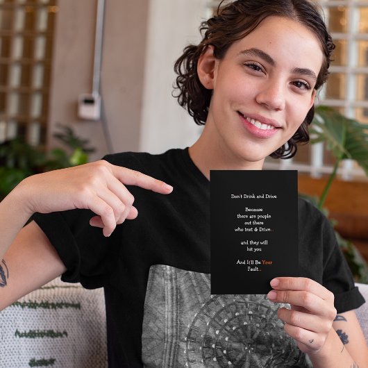 Grappig Niet Drinken en Drive Joke Humor Verjaarda Feestdagen Kaart