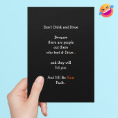 Grappig Niet Drinken en Drive Joke Humor Verjaarda Feestdagen Kaart