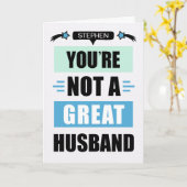 Grappig niet een geweldige man bericht verjaardag kaart (Gele Bloem)