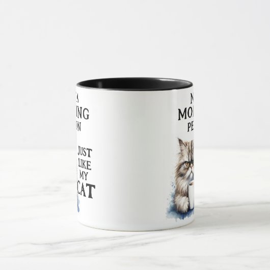 Grappig niet een ochtend persoon kat mok (Midden)