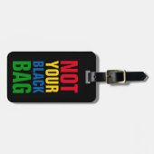 Grappig, niet je zwarte tas kleur bagagelabel (Voorkant horizontaal)