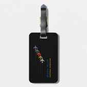 Grappig, niet je zwarte tas kleur bagagelabel (Achterkant verticaal)