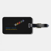 Grappig, niet je zwarte tas kleur bagagelabel (Achterkant horizontaal)