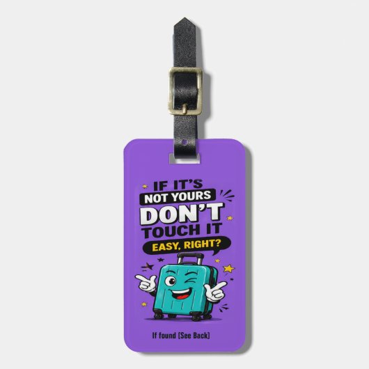 Grappig NIET Jouw Tas Bagagelabel (Voorkant verticaal)