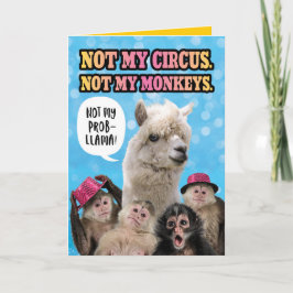 Grappig niet mijn Circus, niet mijn apen Vaderdag Kaart