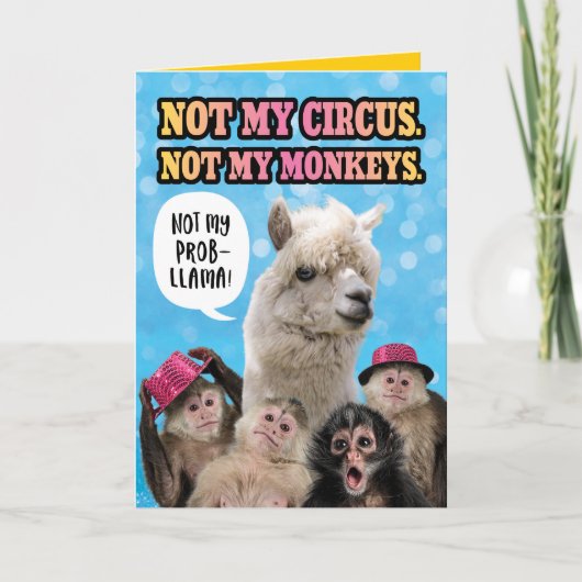 Grappig niet mijn Circus, niet mijn apen van de da Kaart (Voorkant)