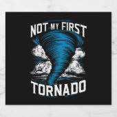 Grappig niet mijn eerste Tornado Retro Storm Chase Bier Etiket (Enkel label)