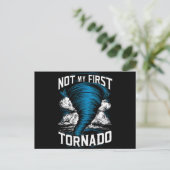 Grappig niet mijn eerste Tornado Retro Storm Chase Briefkaart (Staand voorkant)