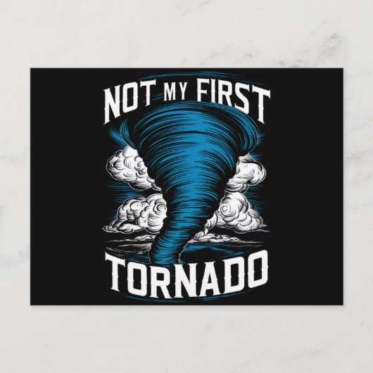 Grappig niet mijn eerste Tornado Retro Storm Chase Briefkaart (Voorkant)