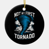 Grappig niet mijn eerste Tornado Retro Storm Chase Keramisch Ornament (Voorkant)