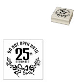 Grappig Niet openen tot 25 december, Kerstmis Rubberstempel (Gestempeld)