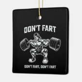 Grappig Niet Scheten Fitness Gym Workout Keramisch Ornament (Links)