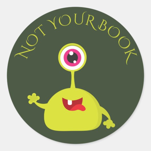 Grappig Niet uw boek kinder boek label sticker (Voorkant)