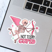 Grappig Niet Vandaag Cupido Skelet Anti-Valentijn Sticker