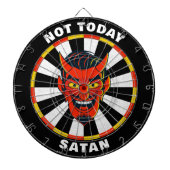 Grappig niet vandaag Satan Dartboard Dartbord (Voorkant)