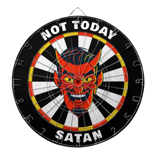Grappig niet vandaag Satan Dartboard Dartbord (Voorkant)