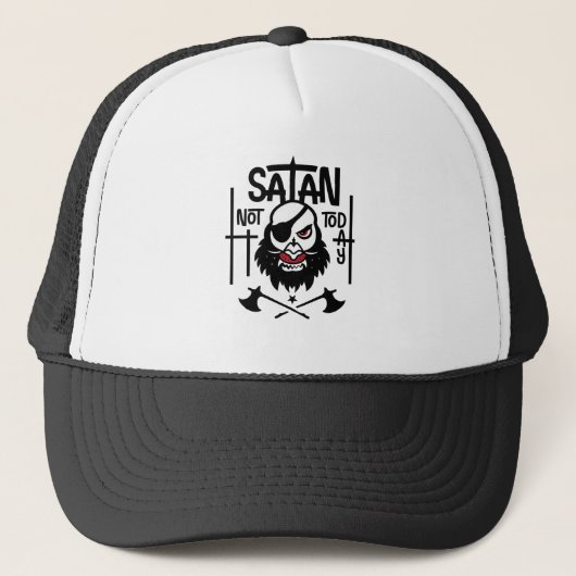 Grappig niet vandaag Satan - gevangen genomen Trucker Pet (Voorkant)