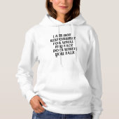 Grappig "Niet verantwoordelijk voor wat mijn gezic Hoodie (Voorkant)
