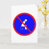 Grappig niet zitten op toiletbord Wenskaart Kaart (Gele Bloem)