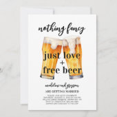 Grappig Niets Fancy Liefde Gratis Bier Casual Brui Kaart (Voorkant)