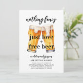 Grappig Niets Fancy Liefde Gratis Bier Casual Brui Kaart (Staand voorkant)