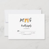 Grappig Niets Fancy Liefde Gratis Bier Casual Brui RSVP Kaartje (Voorkant)