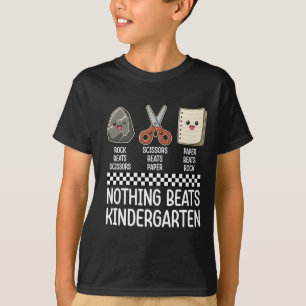 Grappig Niets verslaat kleuterschool Steen Papier T-shirt