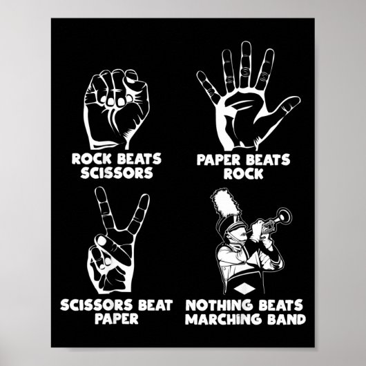 Grappig Niets Verslaat Marching Band Rock Poster (Voorkant)